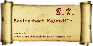 Breitenbach Kajetán névjegykártya